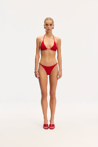 Lia Red Bikini Top