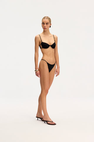 Amy Black Bikini Top