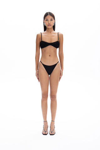 Zoe Black Bikini Top