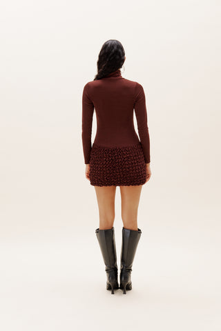 Brown Poncik Mini Dress