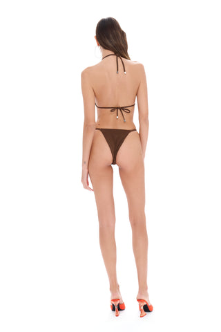 Lia Brown Bikini Top