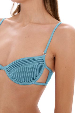 Amy Blue Bikini Top