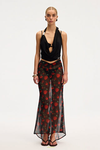 Aida Black Loop Top