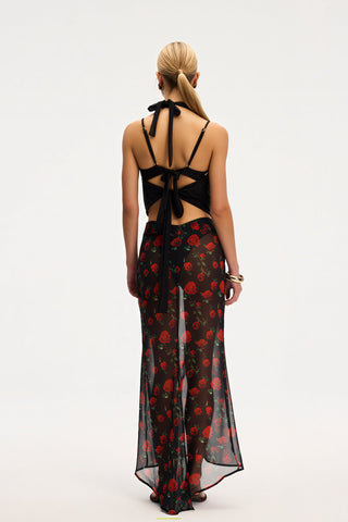 Aida Black Loop Top