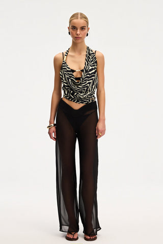 Aida Zebra Loop Top