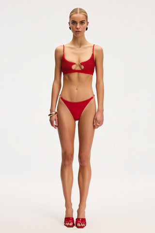 Alisha Red Bikini Top