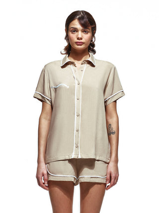 Texas Beige Short Pajama Set